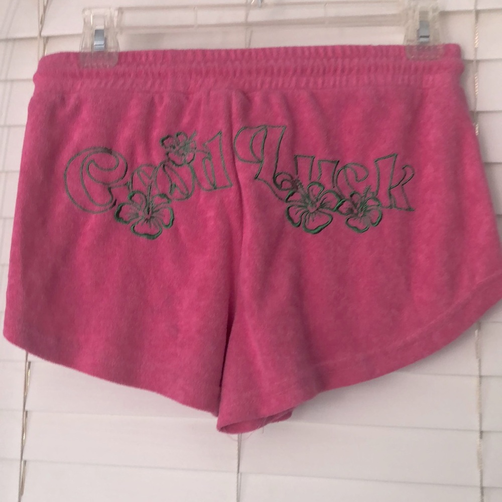 SHEIN Shorts Terrycloth SZ 2 Pink